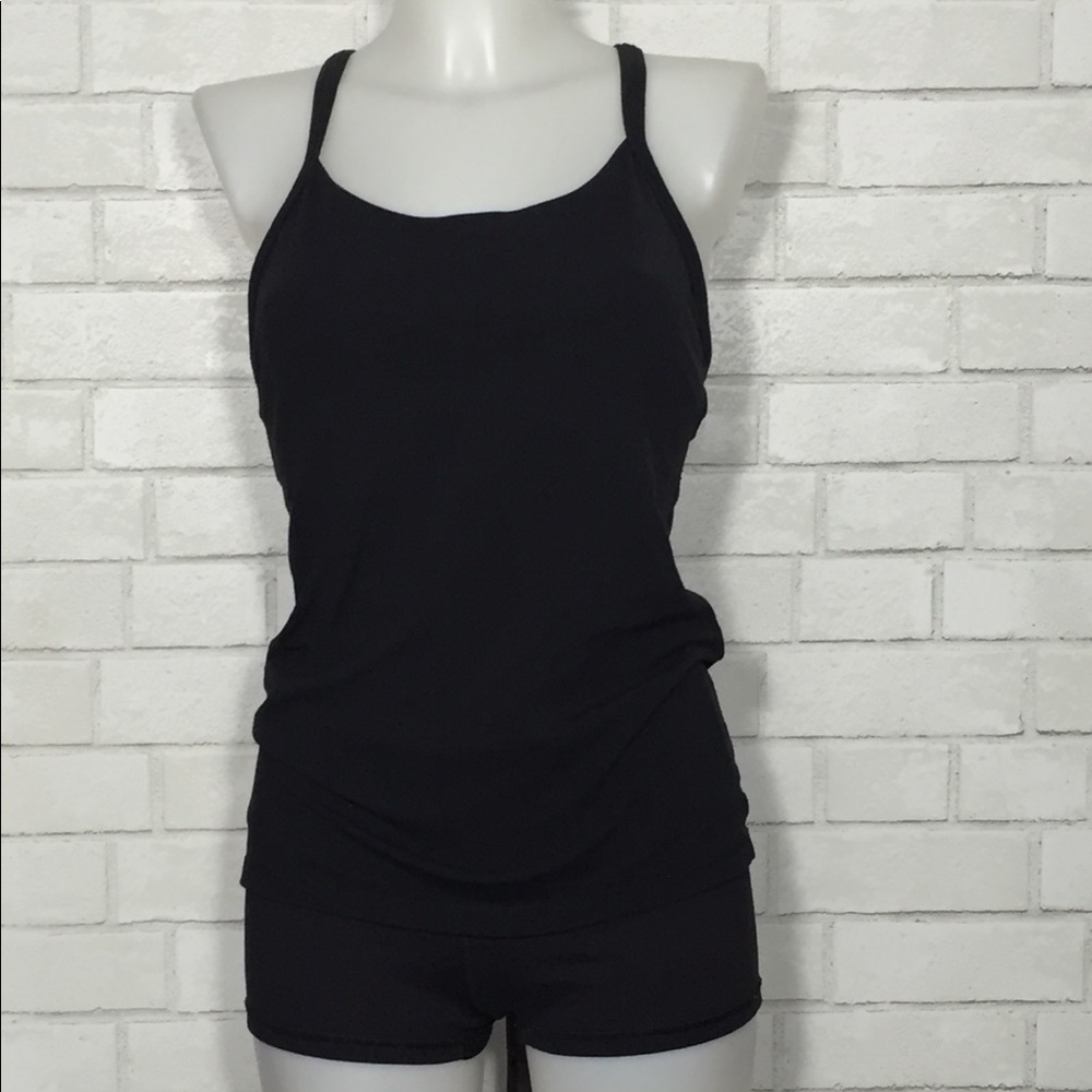 Lululemon ujjayi tri y tank mesh Black size 8